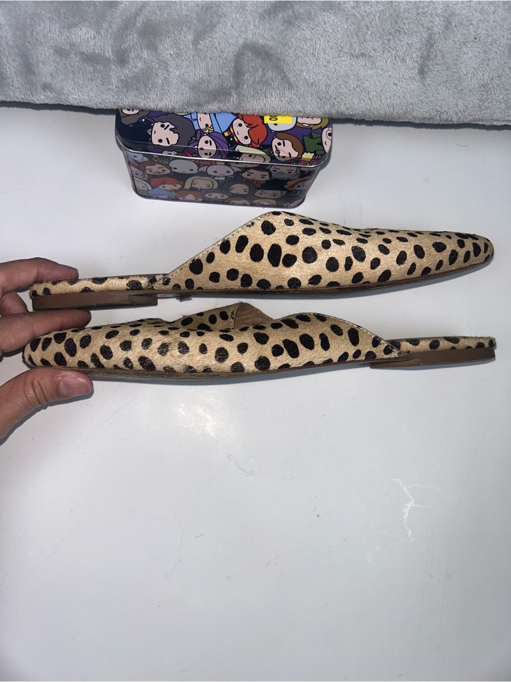 Madewell Cheetah Print Slip-On Mules in Tan and Black - Picture 6 of 12
